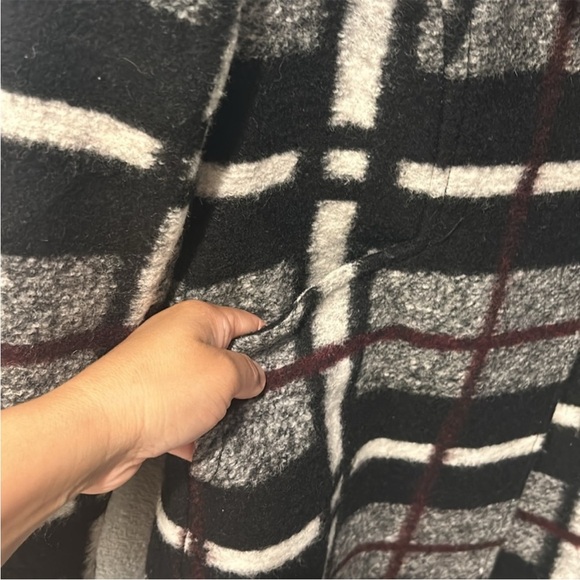 RACHEL Rachel Roy Plaid Wool Winter Coat - Picture 5 of 10